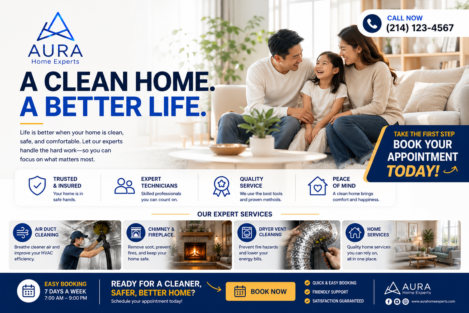 Aura Home Experts — trusted air duct, chimney, and dryer vent services across Dallas-Fort Worth
