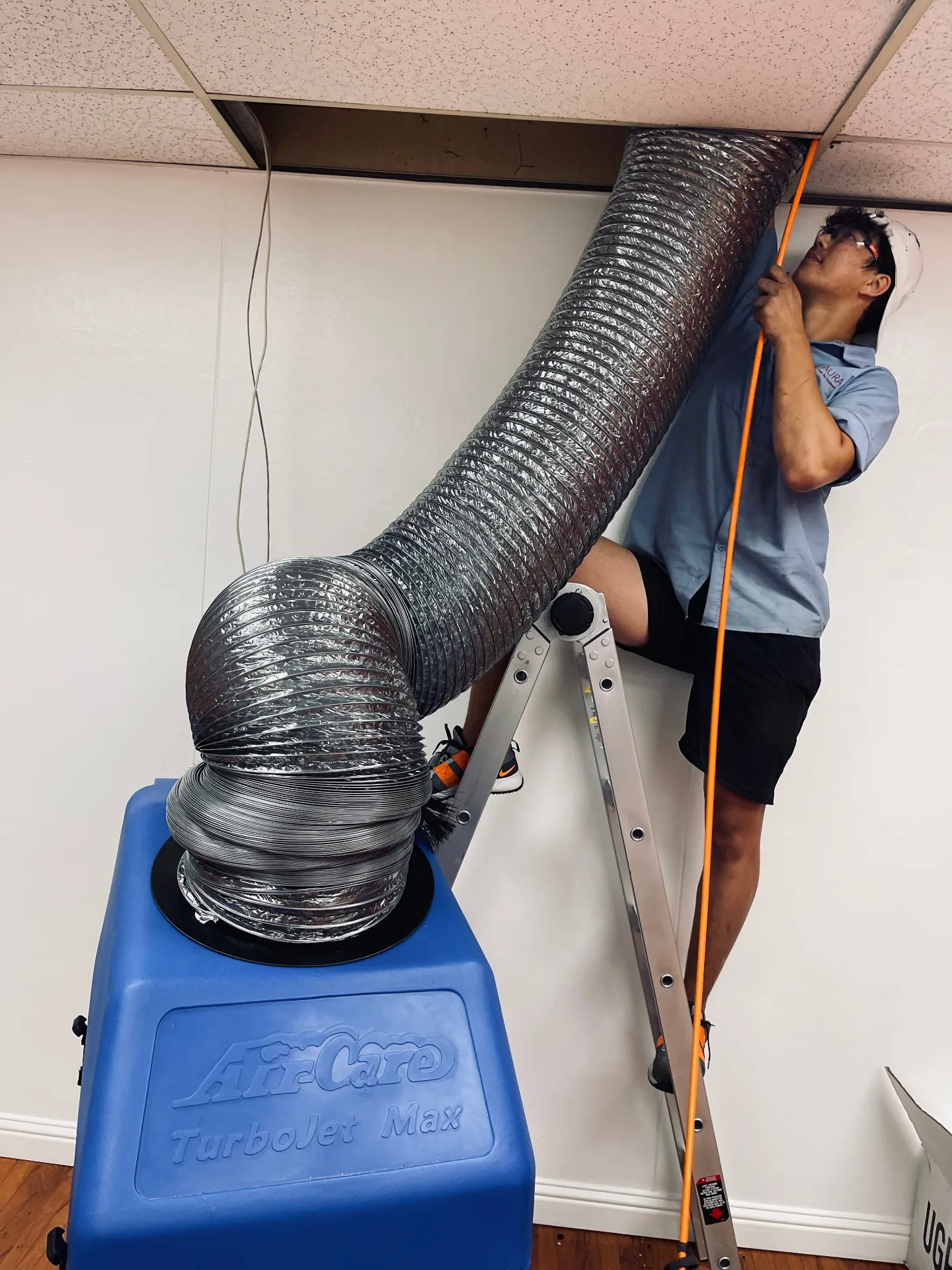 Ductwork installation and cleaning with professional equipment